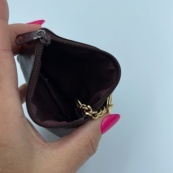 LEATHER coin keychain pouch wallet - Picture 4 of 6
